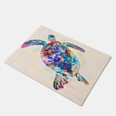 Paillasson Aquarelle de la tortue de mer d'Hawaï (Incliné)