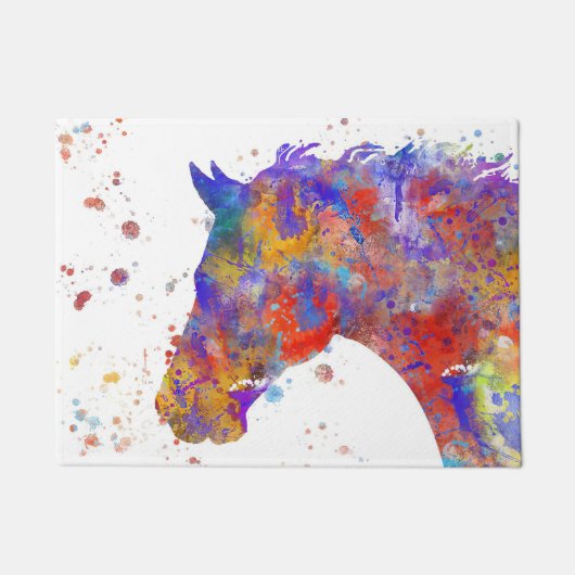 Paillasson Aquarelle du cheval (Devant)