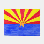 Paillasson Aquarelle du drapeau de l'État de l'Arizona (Devant)