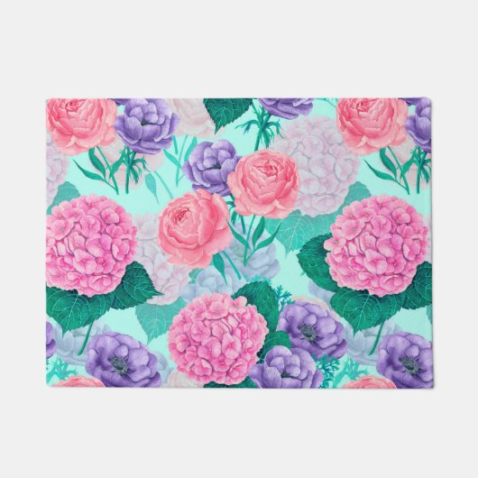 Paillasson Aquarelle du jardin de printemps 2 (Devant)