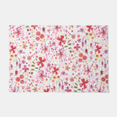 Paillasson Aquarelle florale colorée Boho (Devant)