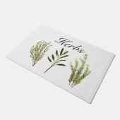 Paillasson Aquarelle Herbes Thyme Rosemary Sage Plantes (Incliné)