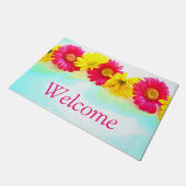 Paillasson Aquarelle marguerites de bienvenue (Incliné)