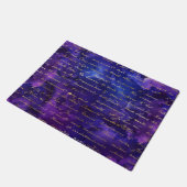 Paillasson Aquarelle Motif d'encre violet avec script Gold (Incliné)