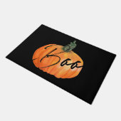 Paillasson Aquarelle Orange Boo Citrouille Black Cute Hallowe (Incliné)