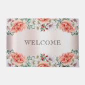 Paillasson Aquarelle Peony Flower Domat (Devant)