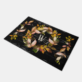 Paillasson Aquarelle rustique Autumn Wreath Family Black (Incliné)