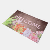 Paillasson Aquarelle rustique Succulents (Incliné)
