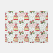 Paillasson Aquarelle sac de Noël de bonbons (Devant)