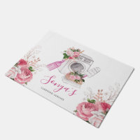 Aquarelle Service de nettoyage d'entreprise rose