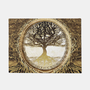 Paillasson Arbre de brun de la vie par Amelia Carrie