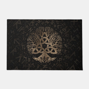 Paillasson Arbre de la vie avec Triquetra sur le motif de