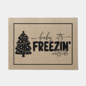 Paillasson Arbre de Noël Baby son Freezin dehors (Devant)