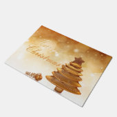 Paillasson Arbre de Noël élégant d'or (Incliné)