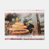 Paillasson Arbre de Noël lumineux étoile Parties scintillant  (Devant)