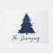 Paillasson Arbre de Noël Moody | Classy Navy Blue Custom (Devant)