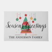 Paillasson Arbre de Noël rétroactif personnalisable (Devant)