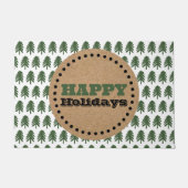 Paillasson Arbre de Noël vert et blanc moderne (Devant)