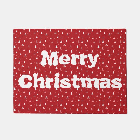 Paillasson Arbres de Noël et Snowflakes Porte Mat (Devant)