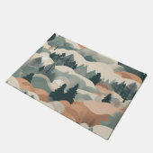 Paillasson Arbres et montagnes Boho Résumé Conception (Incliné)