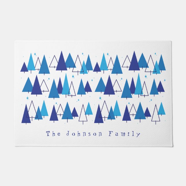 Paillasson Arbres modernes du milieu du siècle (Devant)