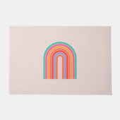 Paillasson Arc en arc-en-ciel moderne du milieu du siècle (Devant)