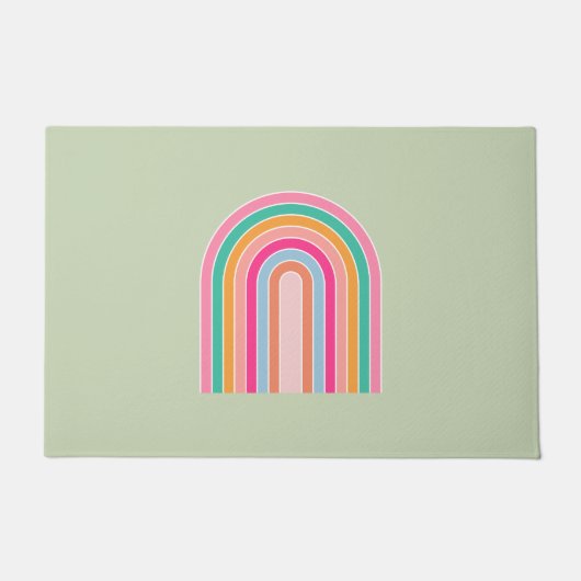 Paillasson Arc-en-ciel Pastel Green Retro (Devant)