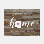 Paillasson Arizona Accueil État Aspect bois personnalisé (Devant)