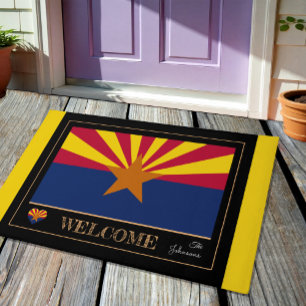 Paillasson Arizona et Arizona Drapeau mat / sports États-Unis