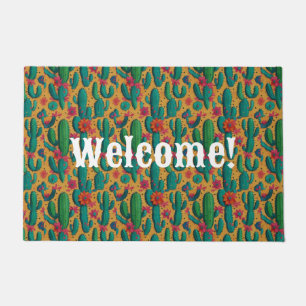 Paillasson Arizona Saguaro Cactus Floral Motif sans fil