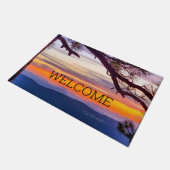 Paillasson Arizona Sunset Pine Tree Mounts Vue Pittoresque (Incliné)