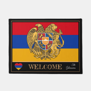 Paillasson Arménie Emblem & Flag arménien mats / sport Bien