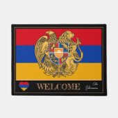 Paillasson Arménie Emblem & Flag arménien mats / sport Bienve (Devant)