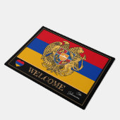 Paillasson Arménie Emblem & Flag arménien mats / sport Bienve (Incliné)