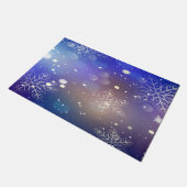 Paillasson Arrière - plan de flocon de neige brillant de Noël (Incliné)