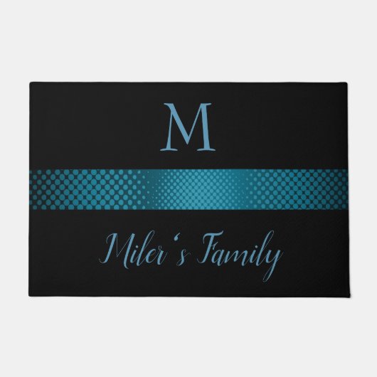 Paillasson Arrière - plan Noir Et Gris Bleu (Devant)