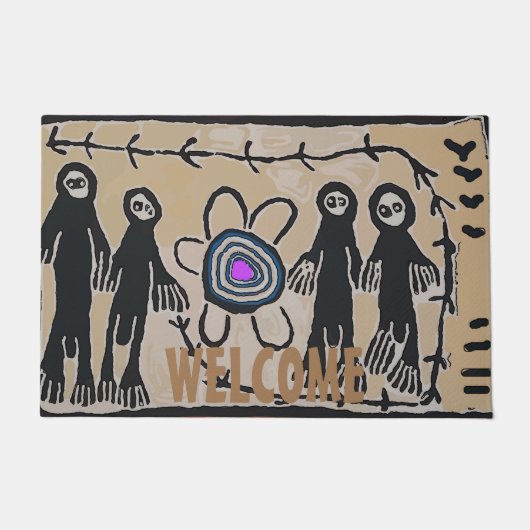 Paillasson ARRIVÉE ALIEN, MODIFIER LE TEXTE, Rug (Devant)