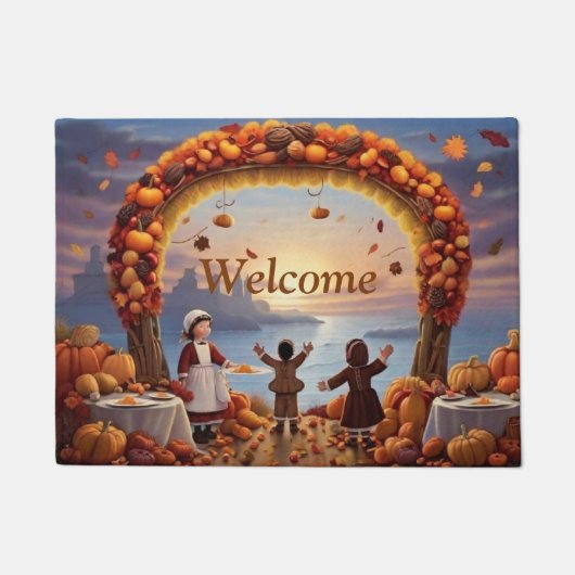Paillasson Arrivée de Thanksgiving Door Mat (Devant)