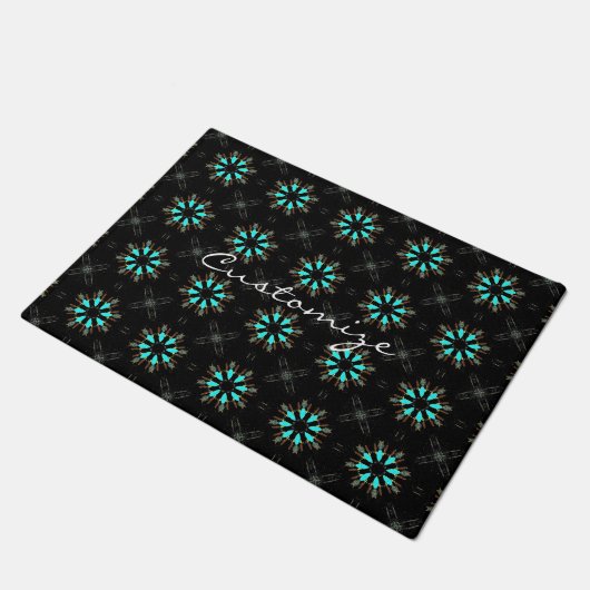 Paillasson Arrowhead Feathers Pow-wow Motif Thunder_Cove (Incliné)