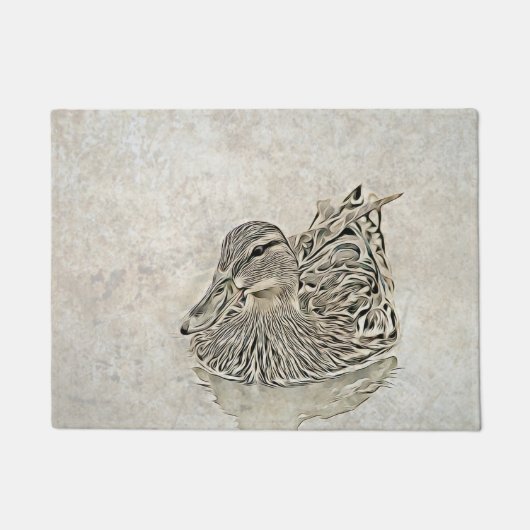 Paillasson Art de canard numérique (Devant)
