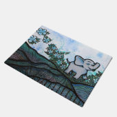 Paillasson Art d'éléphant floral (Incliné)