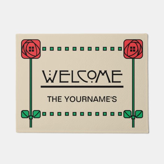Paillasson Art Et Artisanat Style Accueil Personnalisé (Devant)