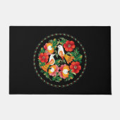 Paillasson Art Folk Exquise Oiseaux Fleurs Belle Décor (Devant)