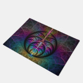 Paillasson Art Fractal Abstrait coloré à motifs Trippy (Incliné)