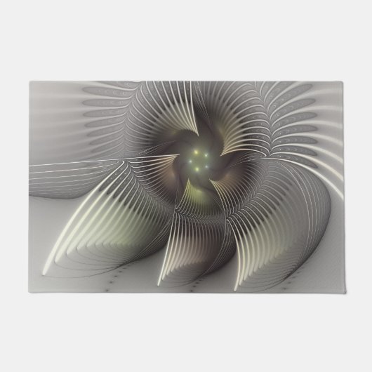 Paillasson Art fractal Abstrait moderne en 3D (Devant)