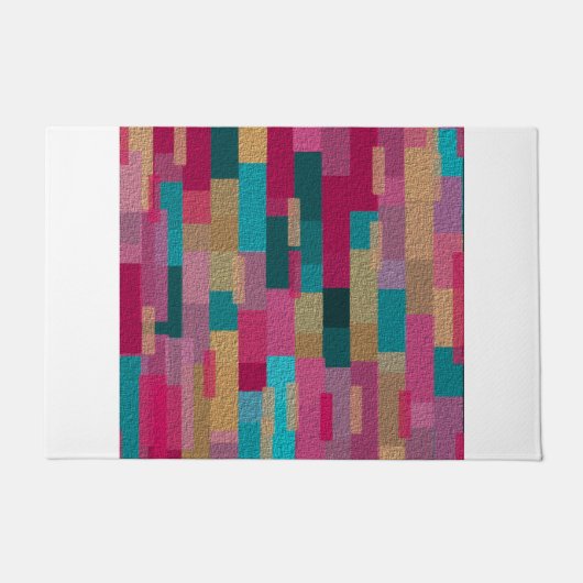 Paillasson Art géométrique moderne Boho Multicolor (Devant)