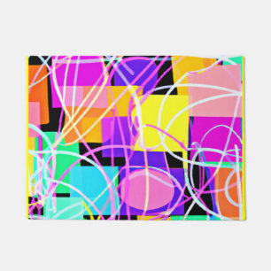 Paillasson Art Motif Unique Et Coloré En Néon