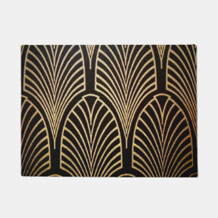 Paillasson Art nouveau, art déco, ventilateur motif, bronze,