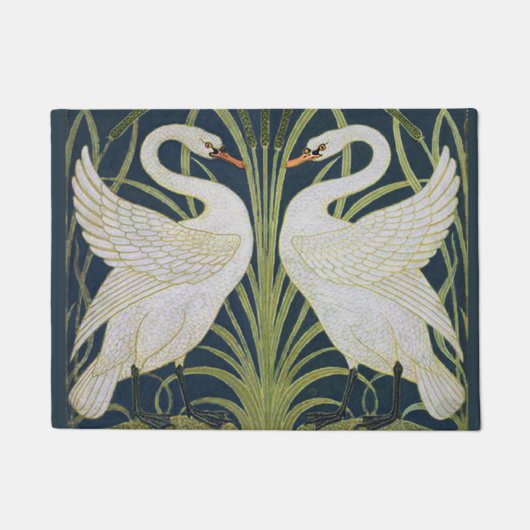 Paillasson Art Nouveau Swan Deux Swans (Devant)