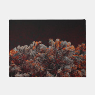 Paillasson Art numérique de pin avec taches de couleur orange